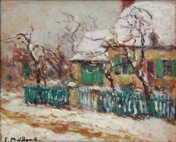 La Vallee Noire, 
Lamaison Des Epinges Sous La Neige Oil Painting by Fernand Maillaud