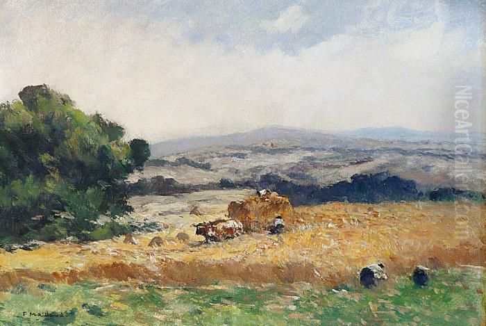 Moissonneurs En Creuse Oil Painting by Fernand Maillaud