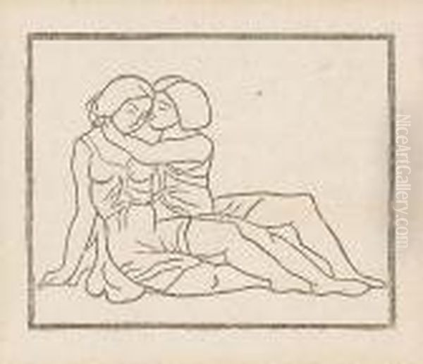 Daphnis Und Chloe. Oil Painting by Aristide Maillol