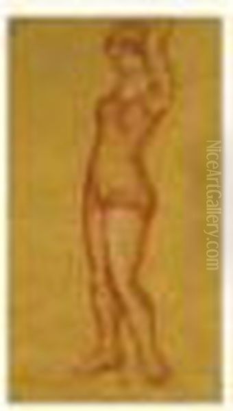 Jeune Fille A La Plage Oil Painting by Aristide Maillol