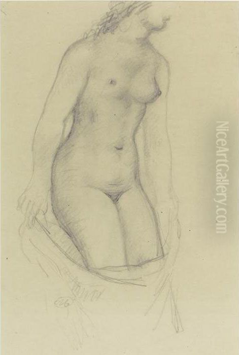 Nu Debout Oil Painting by Aristide Maillol