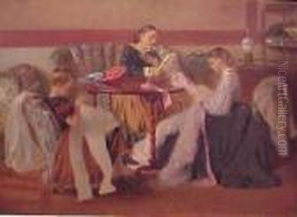 Family Portrait Oil Painting by Konstantin Egorovich Egorovich Makovsky