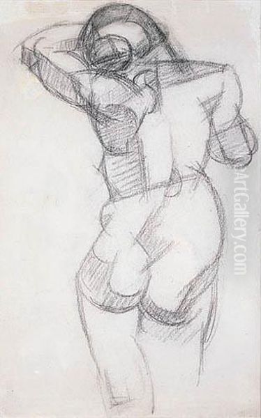 Akt Stojacy Oil Painting by Tadeusz Makowski