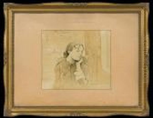 Portrait Of Young Woman Oil Painting by Jacek Malczewski