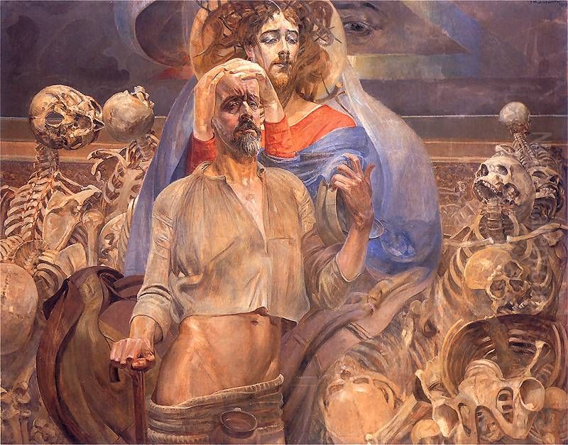 Proroctwo Ezechiela Oil Painting by Jacek Malczewski