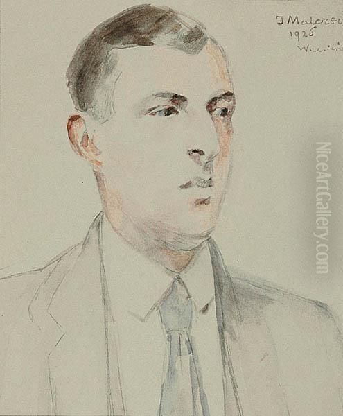 Portret Rafala - Syna Artysty Oil Painting by Jacek Malczewski