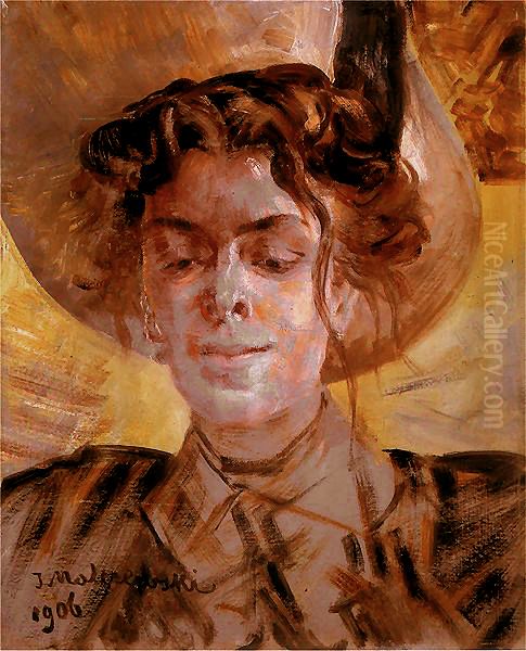 Portret Marii Balowej Oil Painting by Jacek Malczewski