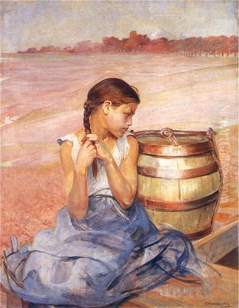 Zatruta Studnia Oil Painting by Jacek Malczewski