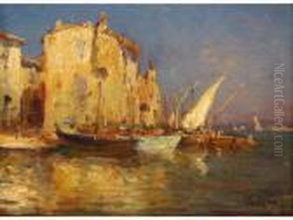 :les Martigues Oil Painting by Charles Malfroy