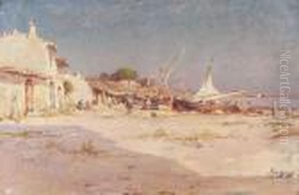 Les Martigues Oil Painting by Henri Malfroy