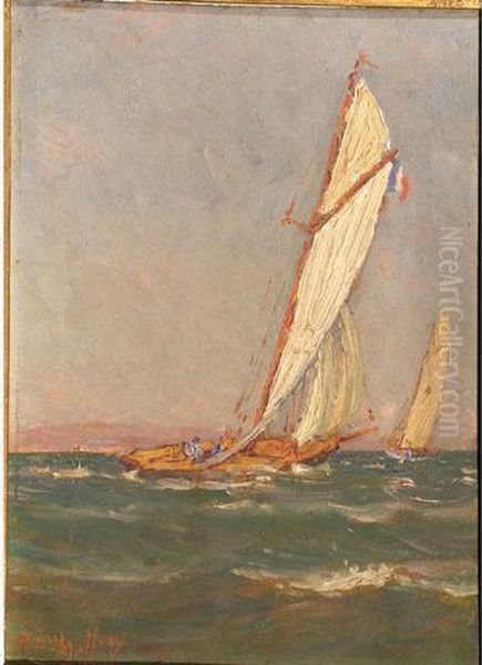 Les Voiliers Oil Painting by Henri Malfroy