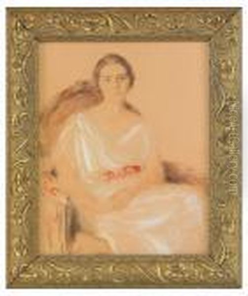 Portrait Of An Elegant Lady Oil Painting by Philippe Andreevitch Maliavine