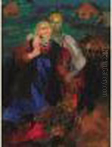 Signed. Oil Painting by Philippe Andreevitch Maliavine