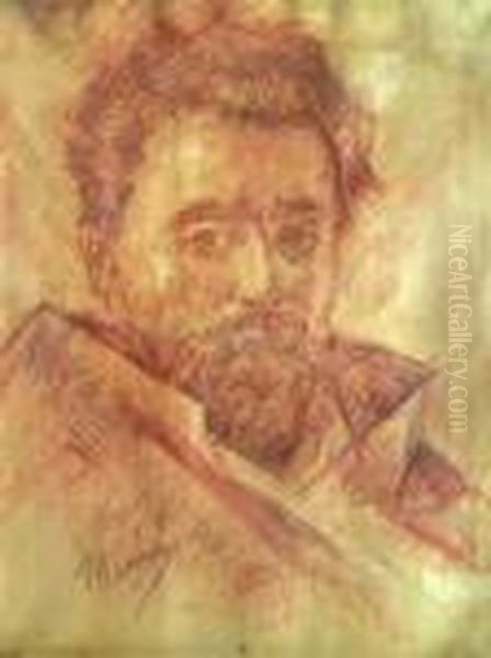 Ritratto Virile Oil Painting by Antonio Mancini