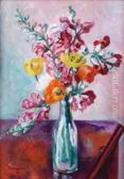 Gueules De Loup Et Pavots Oil Painting by Henri Charles Manguin