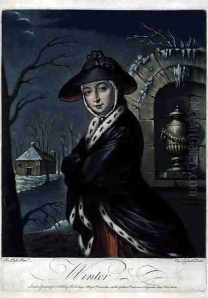 Winter, engraved by C. Corbutt Richard Purcell fl.1746-66, pub. by Robert Sayer, c.1760 Oil Painting by Pyle, Robert