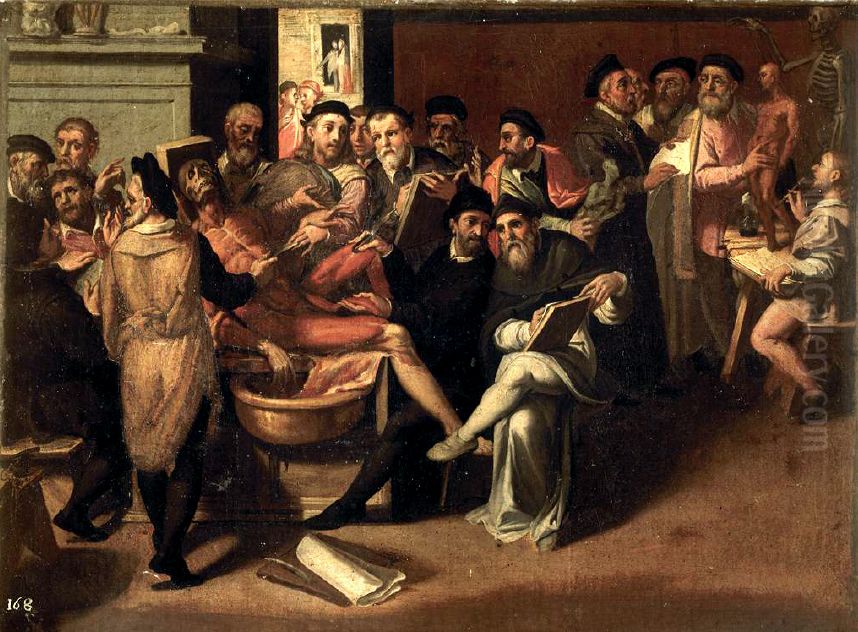 The Anatomy Lesson Oil Painting by Bartolomeo Passarotti