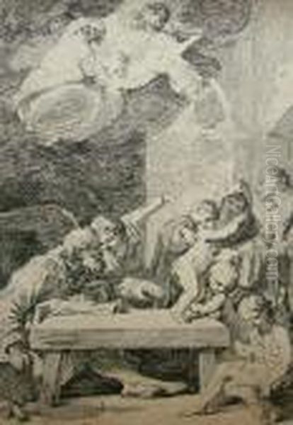 St
John The Baptist Oil Painting by Carlo Maratta or Maratti