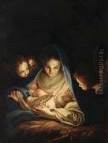 Die Heilige Nacht Oil Painting by Carlo Maratta or Maratti