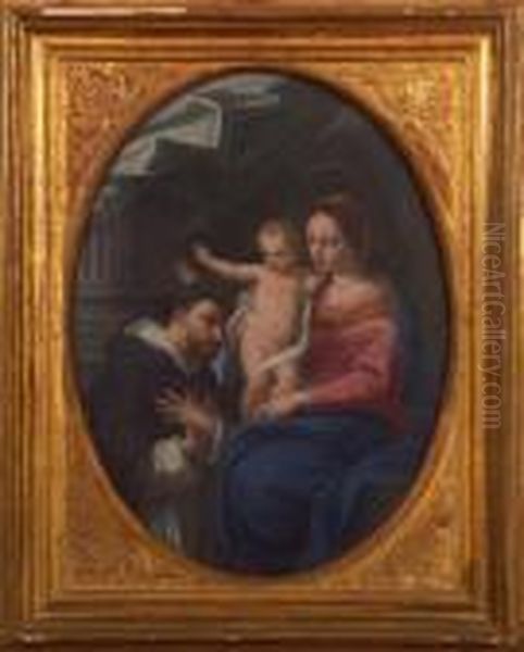 Madonna Col Bambino E
Sant'agostino Oil Painting by Carlo Maratta or Maratti