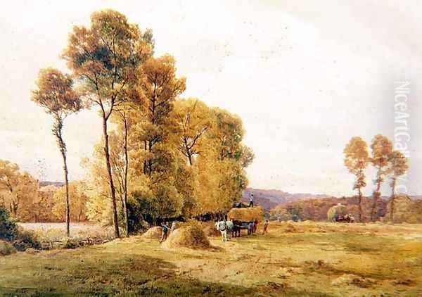 Hayfield, Evening Oil Painting by Thomas Pyne