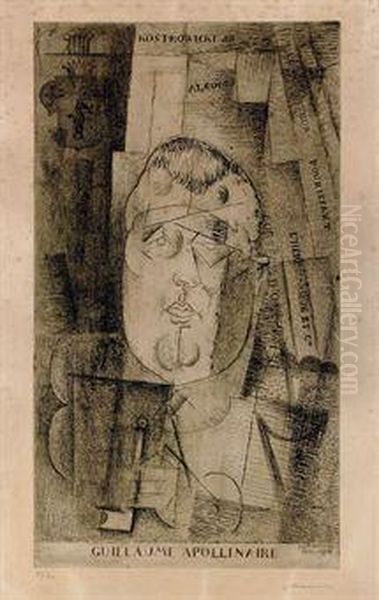 Guillaume Apollinaire Oil Painting by Louis Marcoussis