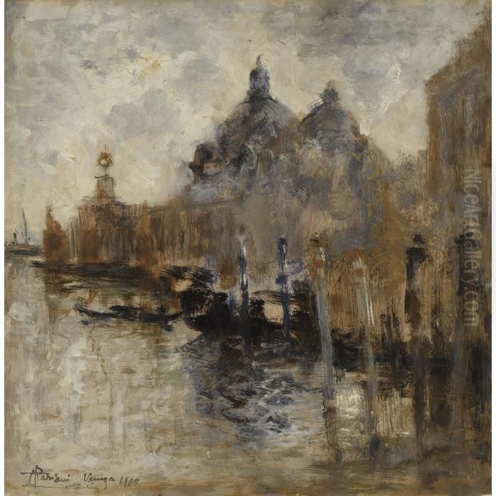 Vue De La Salute A Venise Oil Painting by Pompeo Mariani