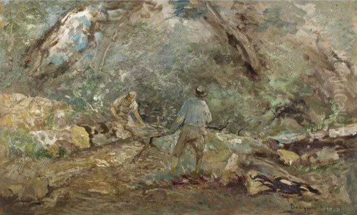 Raccoglitori Di Olive Oil Painting by Pompeo Mariani