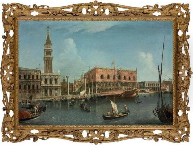 The Molo, Venice, With The 
Zecca, The Libreria, The Piazzetta Withthe Campanile, The Palazzo 
Ducale, The Bridge Of Sighs And Theprigoni Oil Painting by Michele Marieschi