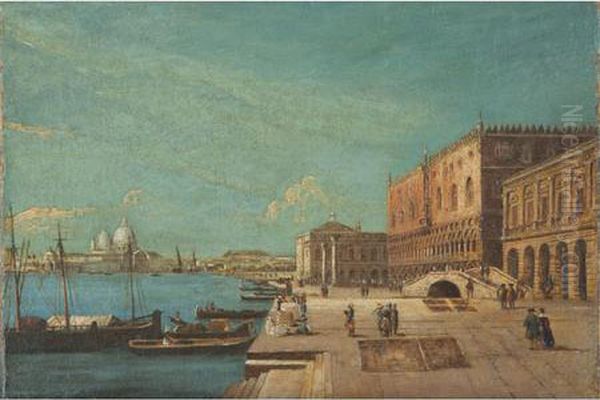 The Doge's Palace And The Bacino San Marco, Venice Oil Painting by Michele Marieschi