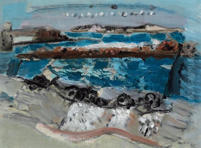 Sea And Beach Oil Painting by John Marin