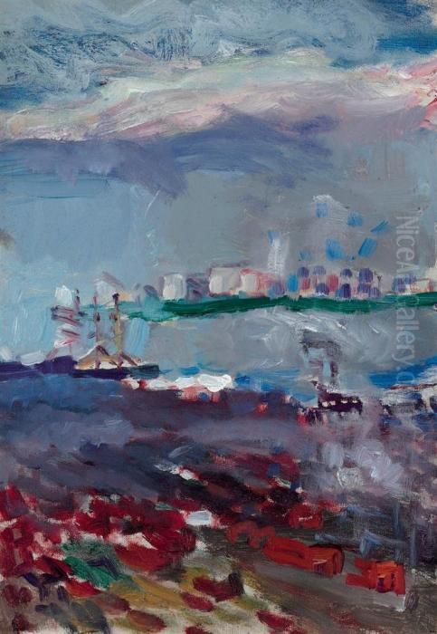 Weehawken Sequence Oil Painting by John Marin