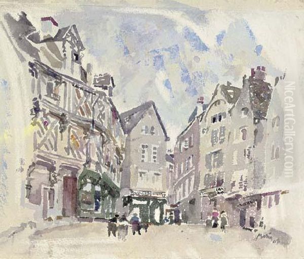 Old Houses, Chartres Oil Painting by John Marin