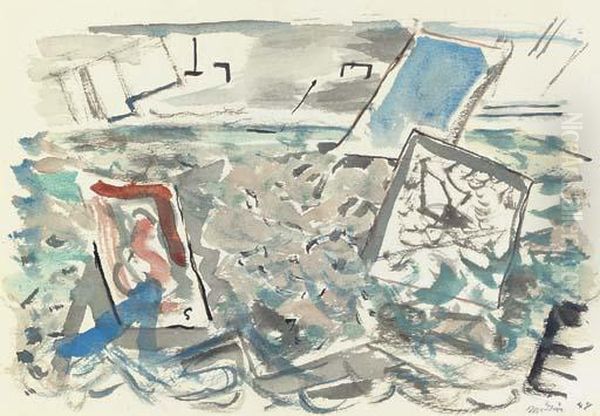 The Sea Off Cape Split, Maine Oil Painting by John Marin