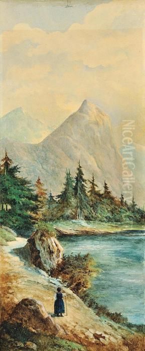 A Passeggio In Montagna Oil Painting by Henry Marko