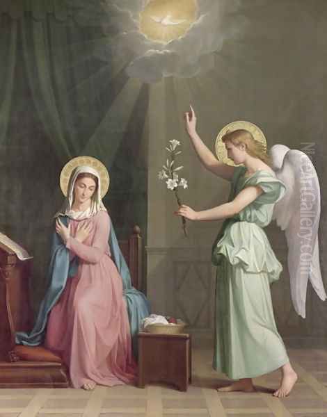 The Annunciation, 1859 Oil Painting by Auguste Pichon