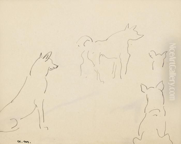 Les Quatre Chiens Oil Painting by Albert Marquet