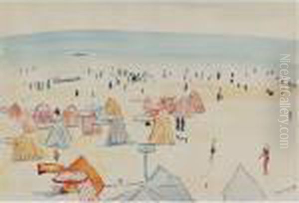 Plage Des Sables D'olonne Oil Painting by Albert Marquet