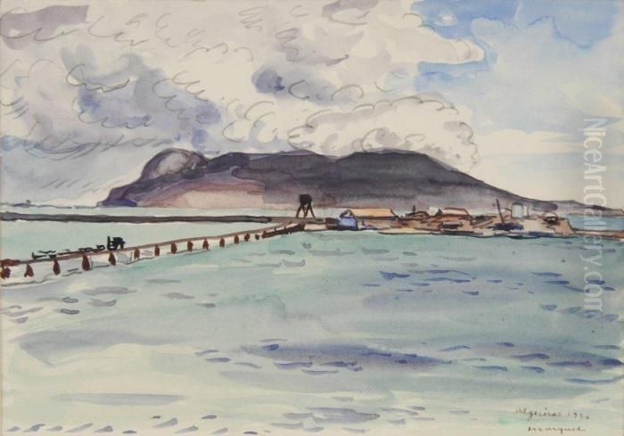 La Mer A Algesiras Oil Painting by Albert Marquet