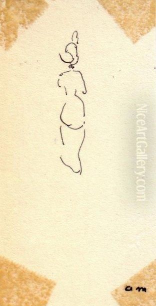 Femme Au Chapeau A Plumes, Rouen Oil Painting by Albert Marquet