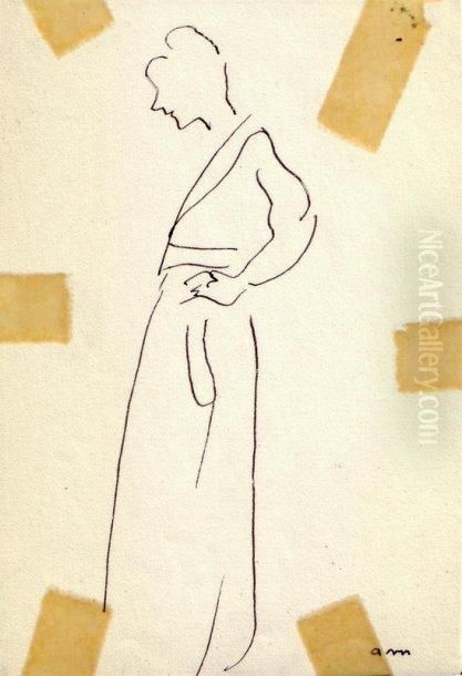 Etude De Femme De Profil, Marseille Oil Painting by Albert Marquet