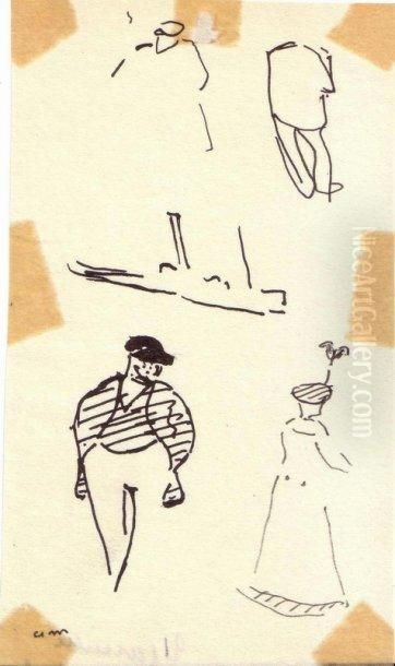 Passants Sur Le Port Oil Painting by Albert Marquet