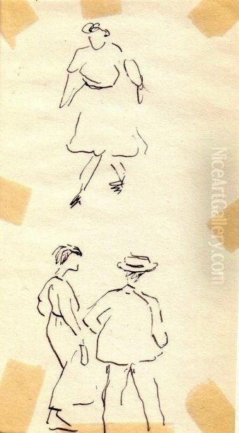 La Discussion, La Rochelle Oil Painting by Albert Marquet