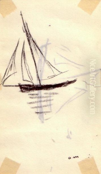 Le Voilier, La Rochelle Oil Painting by Albert Marquet