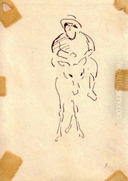 La Promenade A Dos D'ane, Les Sables D'olonne Oil Painting by Albert Marquet