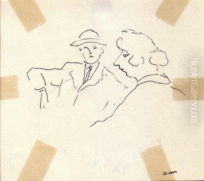 Couple Assis, Fes Oil Painting by Albert Marquet