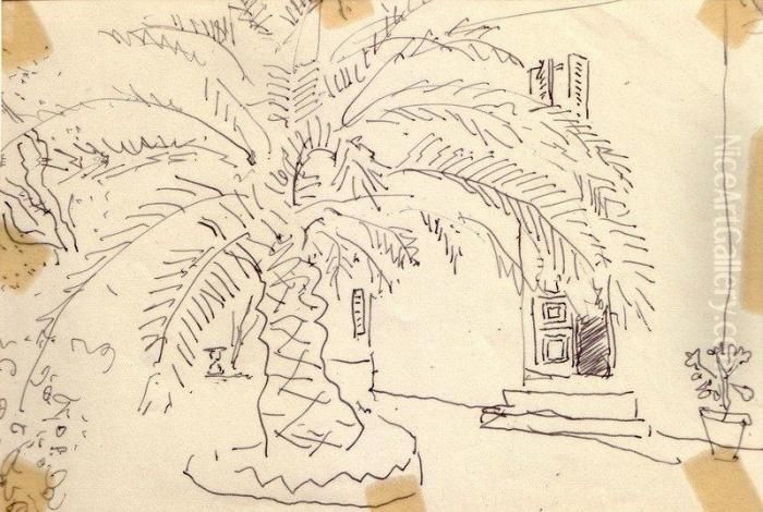 Le Palmier De Djenan Sidi Said, Alger Oil Painting by Albert Marquet