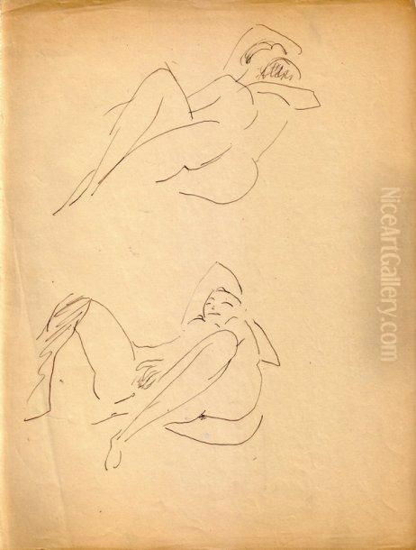 Couple Enlace Oil Painting by Albert Marquet