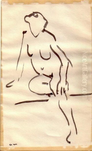 Nu Au Bord Du Lit Oil Painting by Albert Marquet