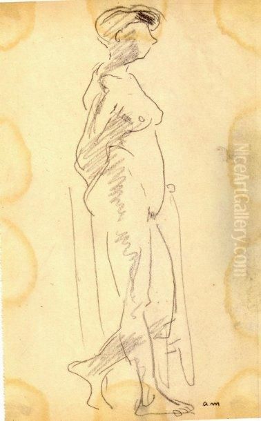 Nu Appuye Contre Un Tabouret Oil Painting by Albert Marquet